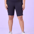Plus Size Knitted Stretch Cycling Shorts With Pockets | XL-7XL
