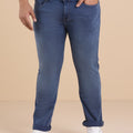 Plus Size Mid Night Indigo Washed Kevin Fit Stretch Jeans | XL-7XL