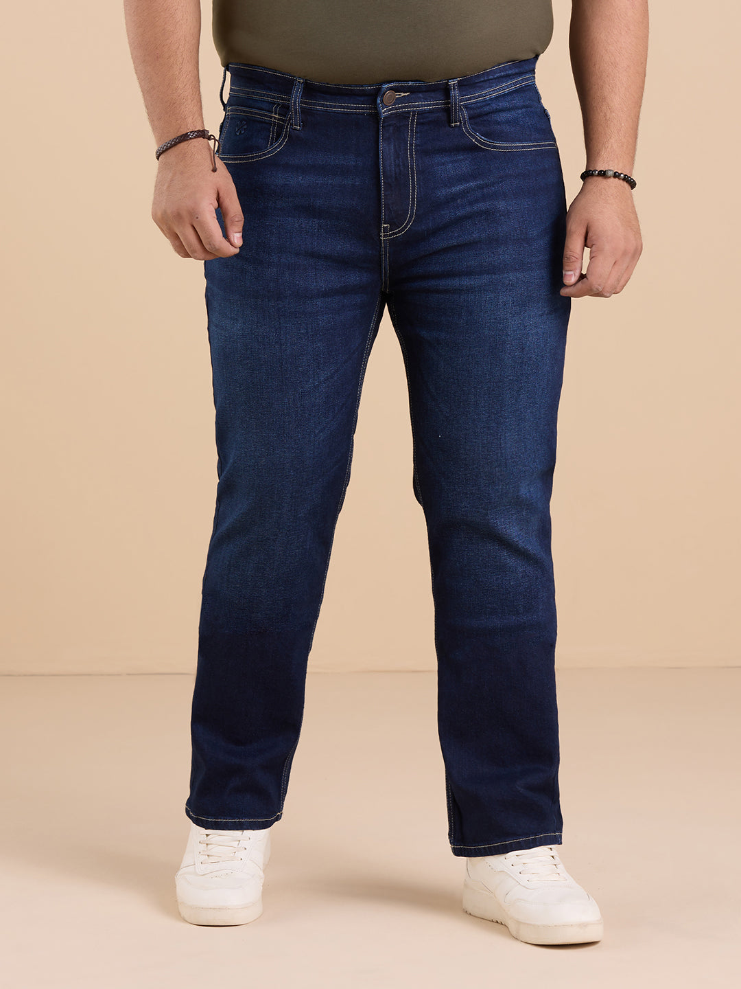 Get Plus Size Plus Size Dark Wash Kevin Fit Stretch Jeans XL-7XL