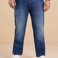 Plus Size Vintage Aged Blue Essence James Fit Stretch Jeans | XL-7XL