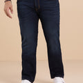 Plus Size Faded Twilight Blue Coated Kevin Fit Flextech Jeans | XL-7XL