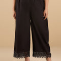 Plus Size Solid Palazzo With Lace | XL-7XL