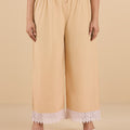 Plus Size Solid Palazzo With Lace | XL-7XL