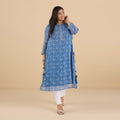 Plus Size Printed Side Tieup Georgette Kurta | XL-7XL