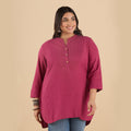 Plus Size Solid Slub Kurti | XL-7XL