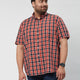 Plus Size Men Nautical Check Half Sleeve Shirts | XL-7XL