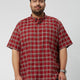 Plus Size Men Nautical Check Half Sleeve Shirts | XL-7XL