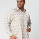 Plus Size Men Occasion Jacquard Full Sleeve Shirts | XL-7XL
