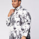 Plus Size Men Occasion Printed Stretch Full Sleeve Shirts | XL-7XL