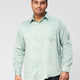 Plus Size Men Occasion Solid Stretch Full Sleeve Shirts | XL-7XL
