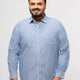 Plus size Smart Casual Giza Cotton Stripe Shirt For Men | XL-7XL