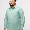 Plus size Solid Structure Cotton Smart Casual Shirt For Men | XL-7XL