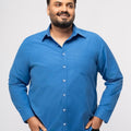 Plus size Solid Structure Cotton Smart Casual Shirt For Men | XL-7XL