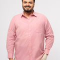 Plus size Solid Structure Cotton Smart Casual Shirt For Men | XL-7XL