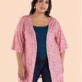 Plus Size Ditsy Floral Printed Stretch Shrug | XL-7XL
