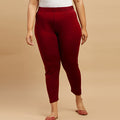 Plus Size Solid Knit Stretch Leggings | XL-7XL