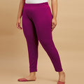 Plus Size Solid Knit Stretch Leggings | XL-7XL