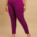 Plus Size Solid Knit Stretch Leggings | XL-7XL