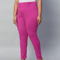 Plus Size Solid Knit Stretch Leggings | XL-7XL