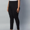 Plus Size Solid Knit Stretch Leggings | XL-7XL