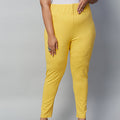 Plus Size Solid Knit Stretch Leggings | XL-7XL