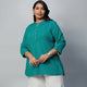 Plus Size Solid Slub Kurti | XL-7XL