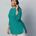 Plus Size Solid Slub Kurti | XL-7XL