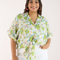 Plus Size Abstract Floral Printed Top | XL-7XL