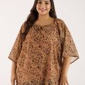 Animal Printed Brown Top | XL-7XL
