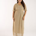 Gold Metallic Polka Dress | XL-7XL