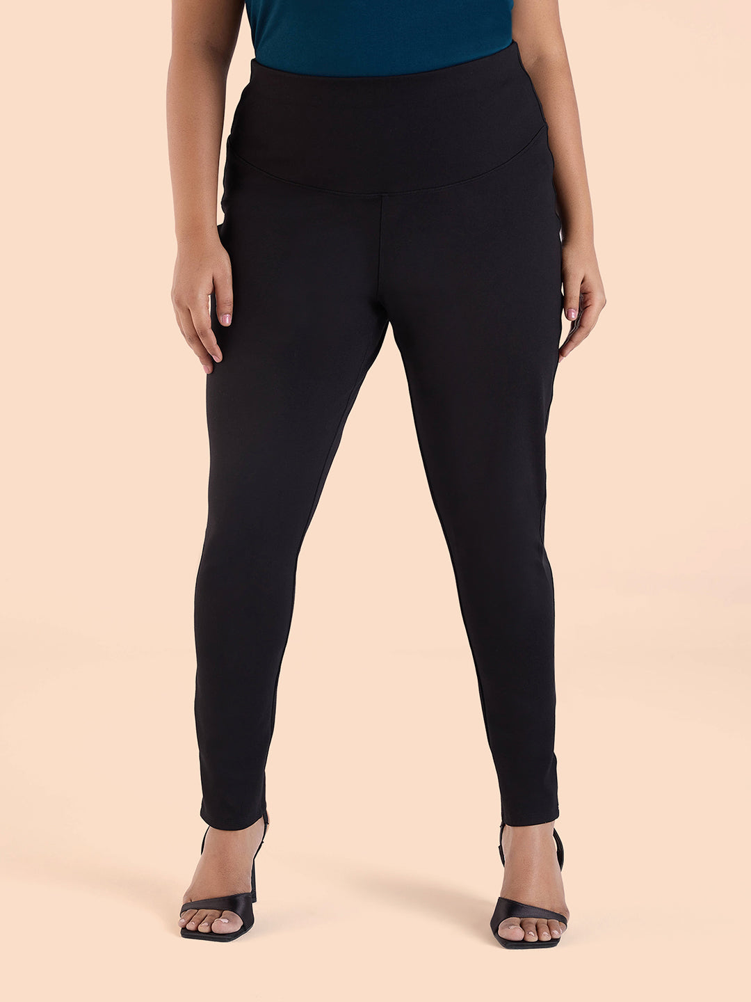 Get Plus Size Knitted Viscose Nylon Stretch Leggings XL-7XL for