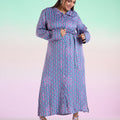 Geometric Printed Satin Shirt Dress | XL-7XL