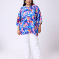 Plus Size VIBRANT COLOR FLORAL PRINTED TOP | XL-7XL
