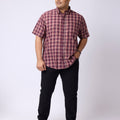 Plus Size EARTHY CHECK HALF SLEEVE SHIRT | XL-7XL