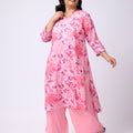 ETHNIC FLORAL PRINT KURTA SET | XL-7XL