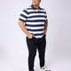 Plus Size NAUTICAL STRIPE POLO T-SHIRT | XL-7XL