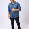 Plus Size GEO PRINT SATIN SHIRT | XL-7XL