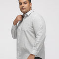 PLUS SIZE PRINTED DITSY FLORAL MATT WEAVE SHIRT FOR MEN | XL-7XL