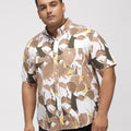 PLUS SIZE AABSTRACT PRINTED COTTON HOLIDAY HALF SLEEVE SHIRT FOR MEN | XL-7XL