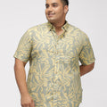 PLUS SIZE ABSTRACT PRINTED COTTON HOLIDAY HALF SLEEVE SHIRT FOR MEN | XL-7XL