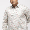 PLUS SIZE PRINTED GIZA SATIN PARTY SHIRT FOR MEN | XL-7XL