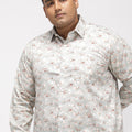 PLUS SIZE PRINTED GIZA SATIN PARTY SHIRT FOR MEN | XL-7XL