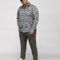 PLUS SIZE PRINTED GIZA SATIN PARTY SHIRT FOR MEN | XL-7XL