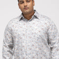PLUS SIZE PRINTED GIZA SATIN PARTY SHIRT FOR MEN | XL-7XL