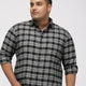 PLUS SIZE BRUSHED PEACHED FLANNEL CHECKS COTTON SHIRT FOR MEN | XL-7XL