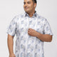 PLUS SIZE PRINTED GIZA SATIN PARTY SHIRT FOR MEN | XL-7XL