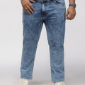 PLUS SIZE MEN’S STRETCHABLE ZACH FIT JEANS – FROSTED ACID WASH | XL-7XL