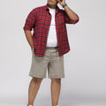 PLUS SIZE SOLID TWILL HOLIDAY CITY SHORTS FOR MEN | XL-7XL