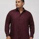 PLUS SIZE FESTIVE TENCEL COTTON STRUCTURE SOLID EVENING SHIRT FOR MEN | XL-7XL