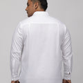PLUS SIZE FESTIVE TENCEL COTTON STRUCTURE SOLID EVENING SHIRT FOR MEN | XL-7XL